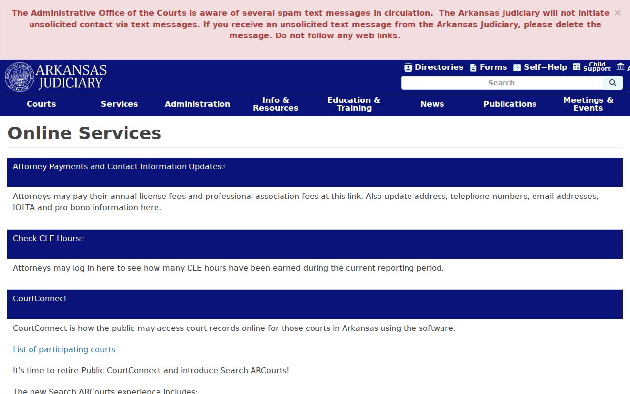 Montgomery County court docket tools on Arkansas online services