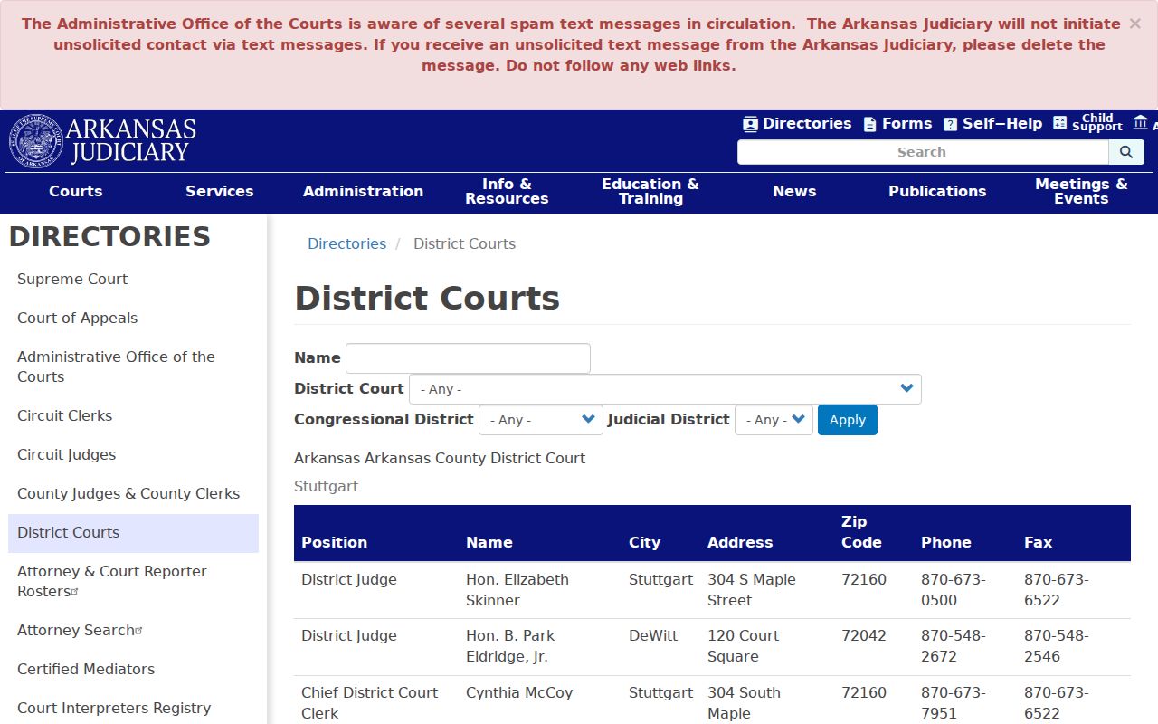 Montgomery County court dates District Court directory