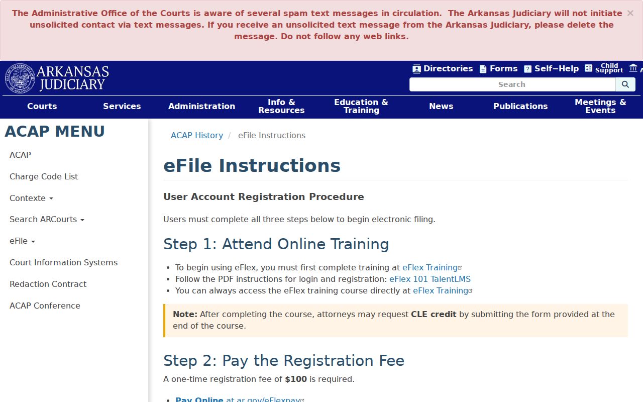 Montgomery County civil docket Arkansas eFlex filing instructions