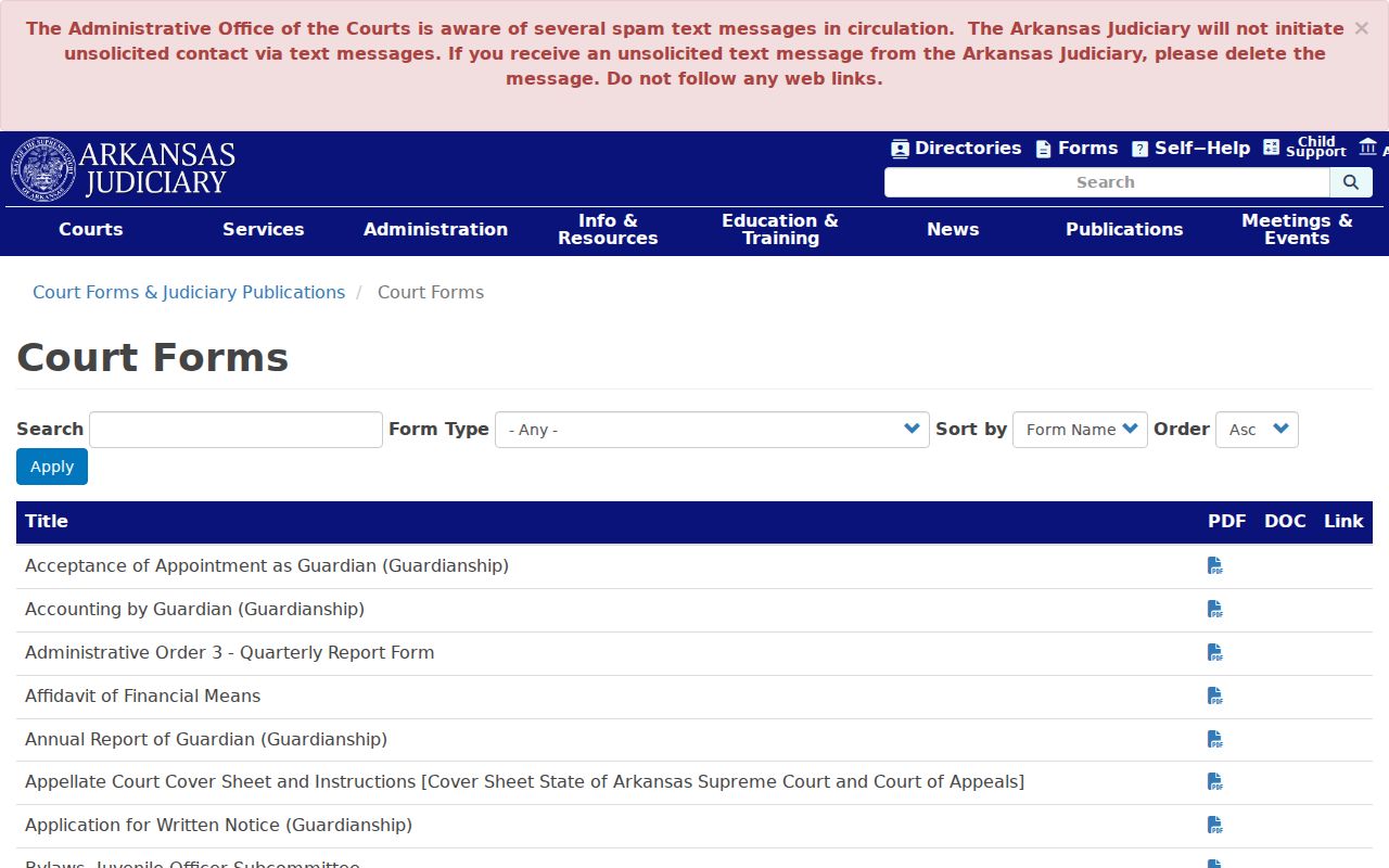 Montgomery County court record search Arkansas court forms