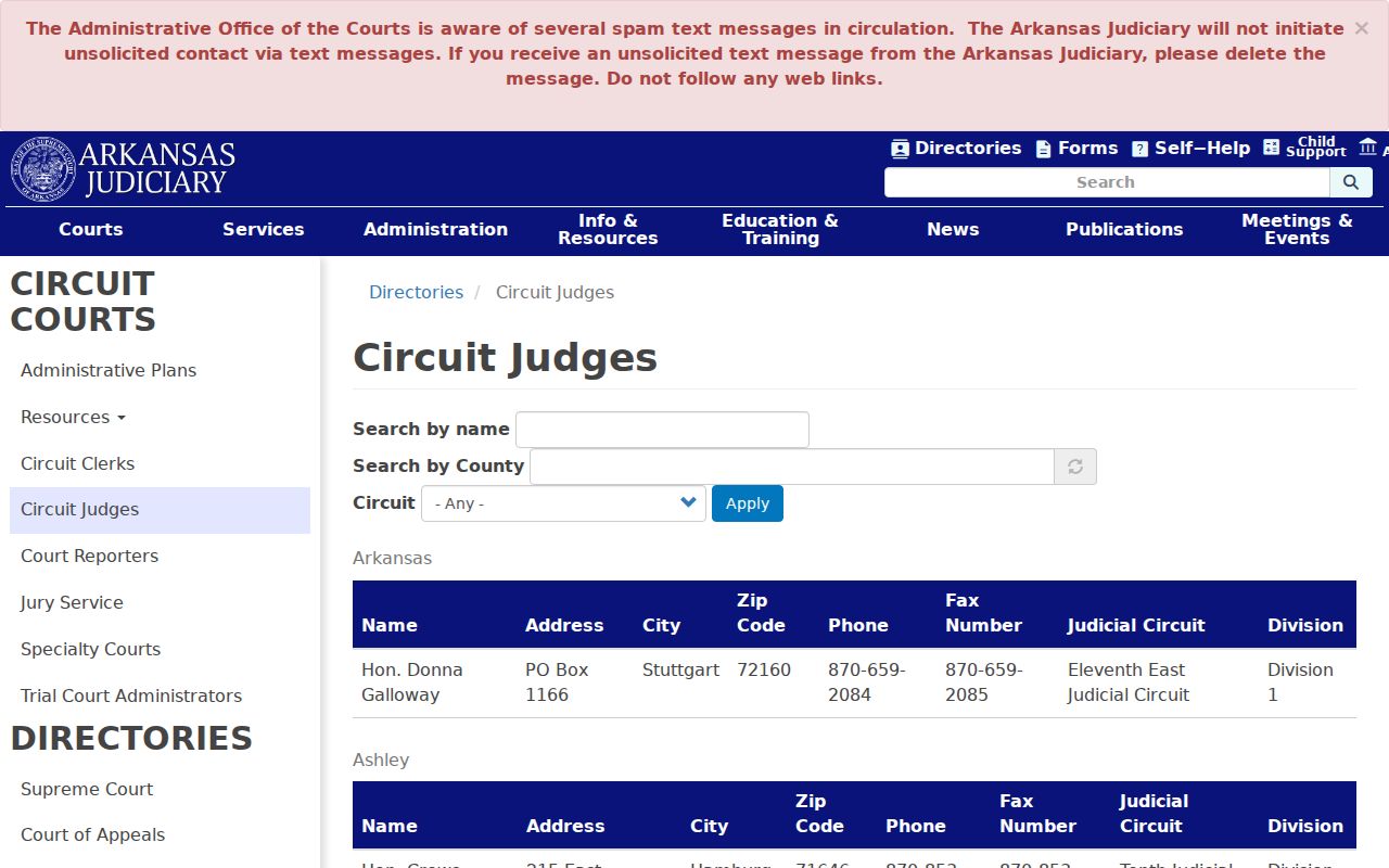 Montgomery County criminal docket Eighteenth West Circuit directory